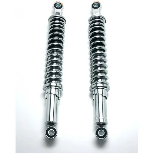 Stoßdämpfer Satz Chrom 365mm 5-fach einstellbar 8mm Befestigung für Kreidler Florett K 54 RS, RMC, Zündapp CX 25, 50 Hai Typ 448