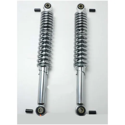 Shock absorber chrome 320mm 5-way adjustable 10mm bushes plastic adapter 8mm for Kreidler, Zündapp, Hercules, Puch MG00002566