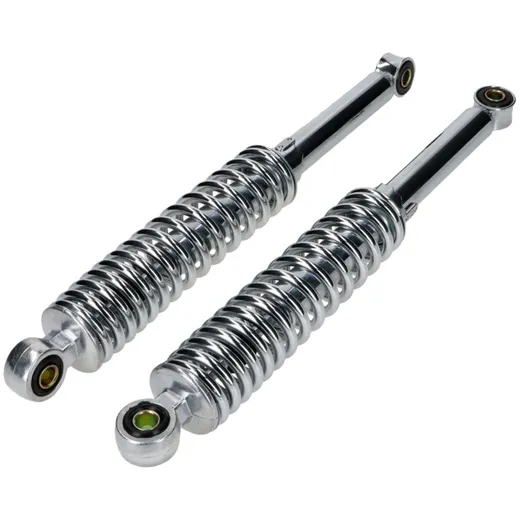 Shock absorber set chrome 360mm 5-way adjustable 10mm bushes_2