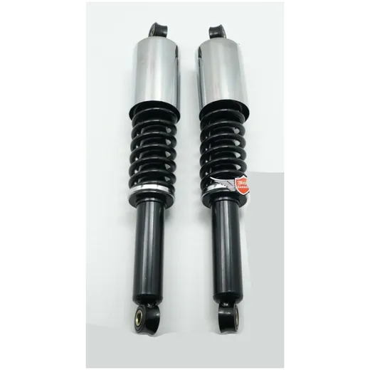 Federbein Satz Schwarz Chrom 360mm Buchsen 8mm 10mm Feder 7mm für Puch, Monza, Mofa, Moped, Mokick MG00002581