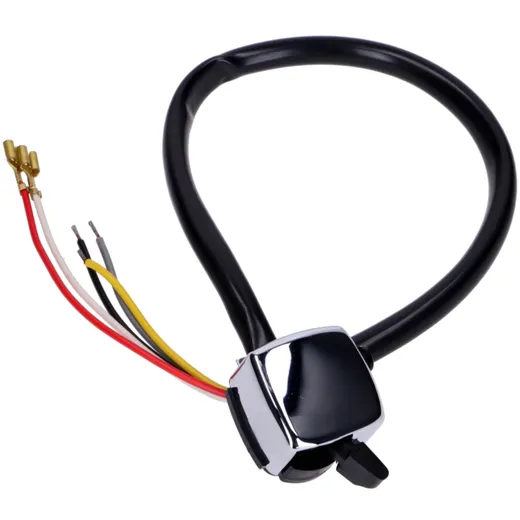 Light switch chrome 5 cables for Kreidler Florett RS, RM, TM, LF, LH MG00005450 Light switch chrome 5 cables for Kreidler Florett RS, RM, TM, LF, LH MG00005450