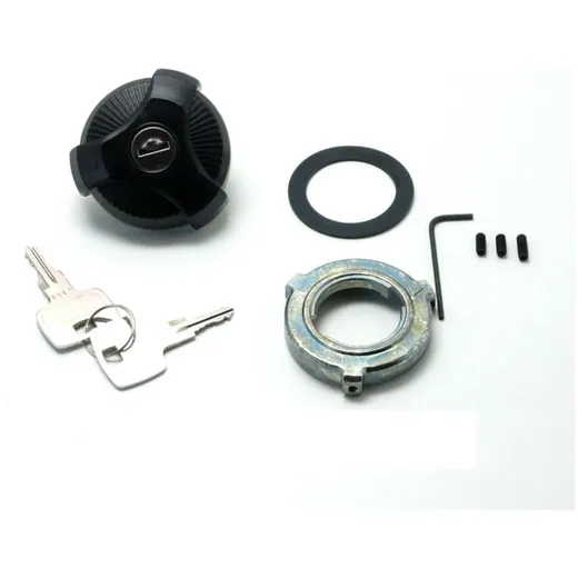 Tank cap conversion set lockable black with 2 keys and holder for Piaggio, Vespa, Ciao, Bravo, Si MG00007186