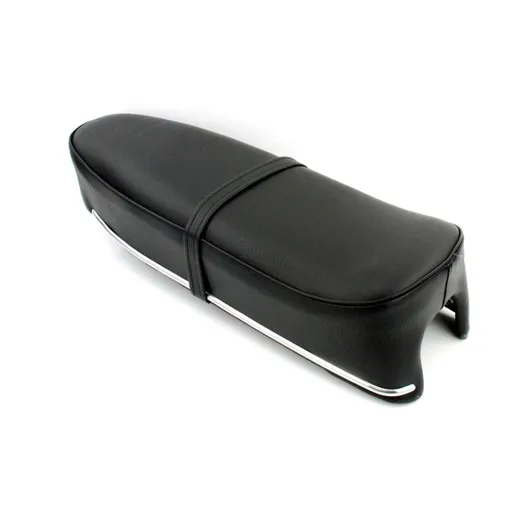 Seat bench black with tool compartment 610x230x110mm chrome strips for Kreidler, Florett LF, LH, TM, RM, RS MG00007266