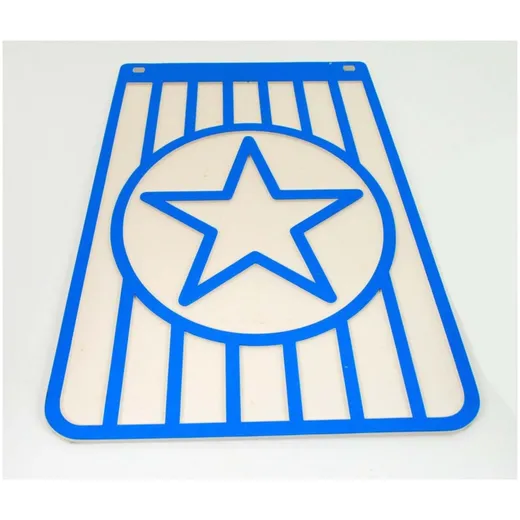Spritzlappen Weiß-Blau 210/175x270mm für Mofa, Moped, Mokick MG00007654