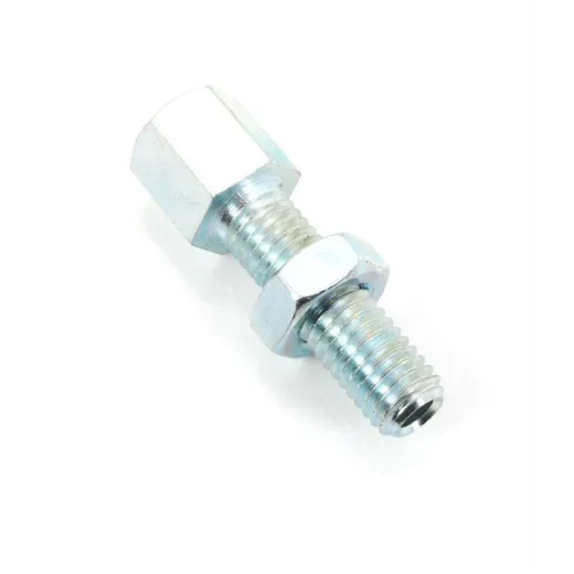 Adjusting screw hexagon M8 x 27mm 10mm diameter 4mm hole for moped, moped, mokick MG00008244