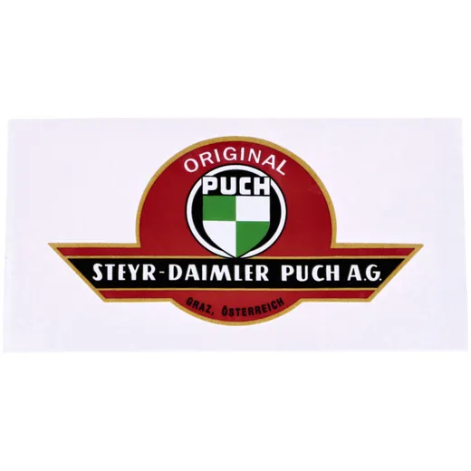 Aufkleber Schutzblech 85x45mm für Puch MS, MV, VS, DS 50 MG00008361