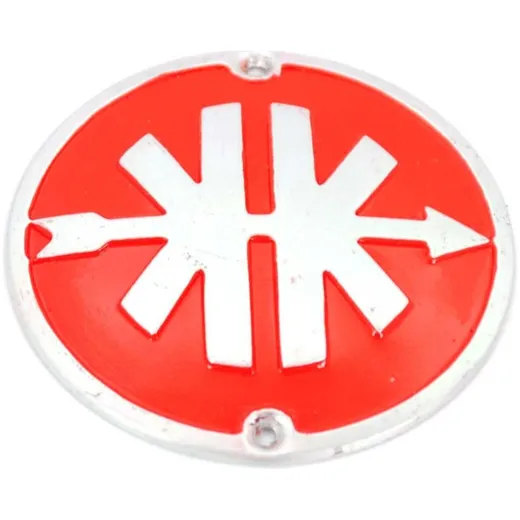 Emblem Aluminium Rund 56mm Rot für Kreidler, Florett RS, RM, TM, GT, Eiertank, Super 4, LF, LH MG00008376