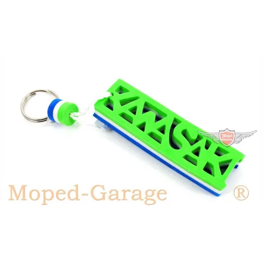 Key fob 95mm 27mm 15mm green white blue for moped mokick MG00008677