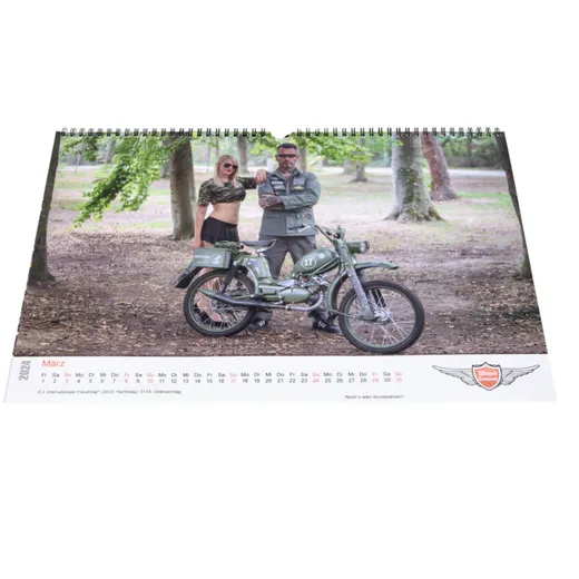 Kalender 2024 Moped Garage Mofa Mokick Retro Rockabilly 50er_1