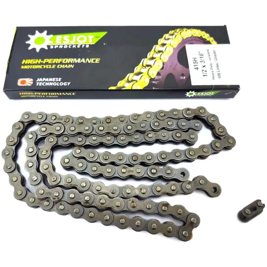 Kette Esjot Stahl 106 Glieder Typ 415 für Hercules HR 2, Hobby Rider M1, M2, M4, M5, Prima 2S, 3S, 5, 4S, 5S, SX, Puch Maxi X, D