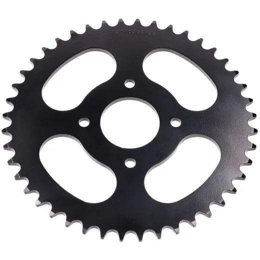 Sprocket Esjot steel 44 teeth black 4 hole for Hercules Prima 1, 2, 3, 4, 5, 6, MP MF M HR Optima SX, Garelli Cross 40, KTM 505 Sprocket Esjot steel 44 teeth black 4 hole for Hercules Prima 1, 2, 3, 4, 5, 6, MP MF M HR Optima SX, Garelli Cross 40, KTM 505