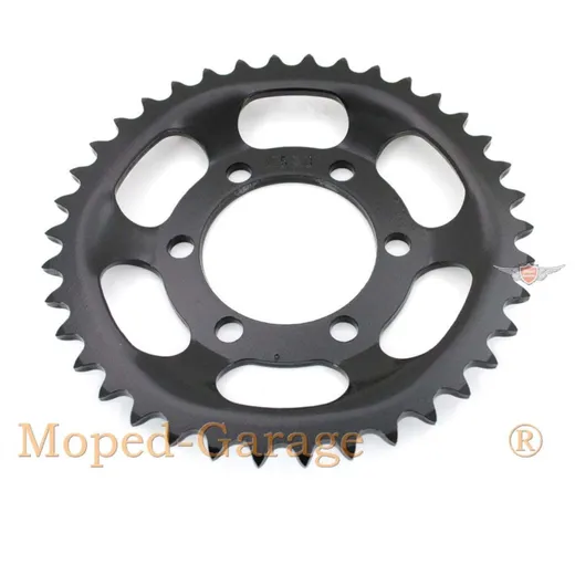 Sprocket Esjot steel black 38 teeth 415 for Zündapp Super Combinette, Sport Falconette, ZD 20, 40, 25, ZL Hai CX 25 TS, ZS ZE C