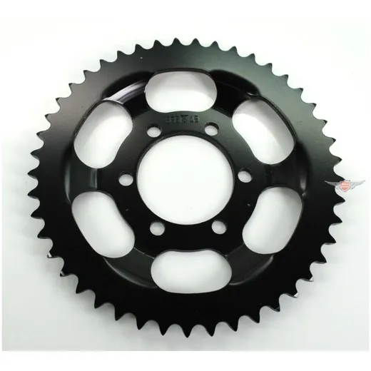 Sprocket Esjot steel 45 teeth black 120mm for Zündapp ZD 20, 40, 25, ZL Hai CX 25 TS, ZS ZE C 50 Sport Type 517-021, 529-010, GT
