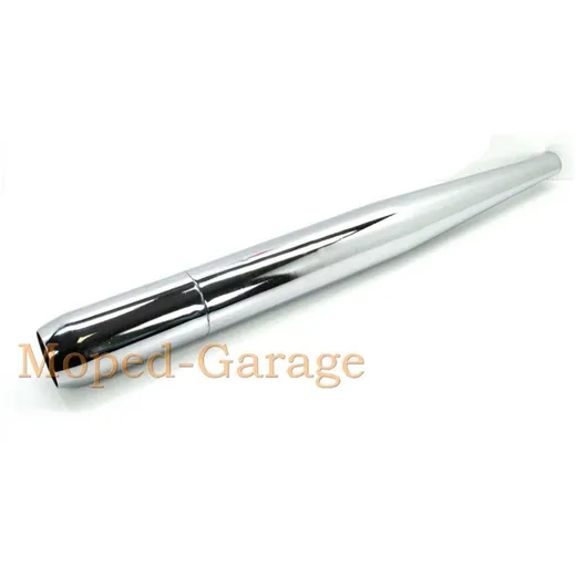 Exhaust Jamarcol 32mm connection 70mm diameter 700mm length chrome for Kreidler Florett Super, TS, RMC, LF, LH, TM, Flory, Zünda Exhaust Jamarcol 32mm connection 70mm diameter 700mm length chrome for Kreidler Florett Super, TS, RMC, LF, LH, TM, Flory, Zünda
