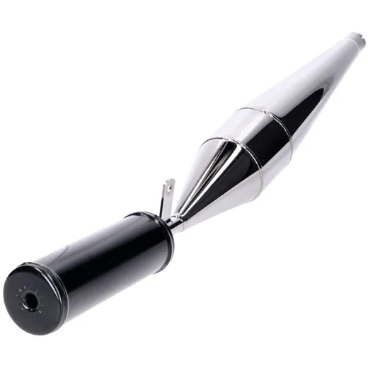 Exhaust chrome black 28mm 750mm for Simson Schwalbe KR 51, S 50, 70, SR 80, Zündapp, Kreidler, Hercules, Puch, DKW, KTM, Rixe MG