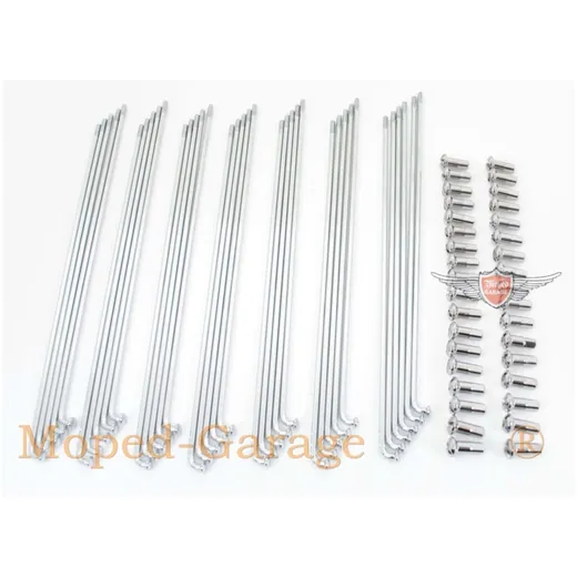 Speichen Kleeblatt Satz Stahl 190mm 2,7mm Nippel 5mm für Hercules Prima 2N, 2S, 3S, M1, M2, M3, P1, MP 2, MF 3, 4, HR 1, DKW Mop Speichen Kleeblatt Satz Stahl 190mm 2,7mm Nippel 5mm für Hercules Prima 2N, 2S, 3S, M1, M2, M3, P1, MP 2, MF 3, 4, HR 1, DKW Mop