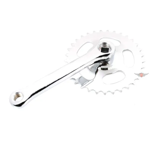 Pedal crank right with silver sprocket for Velo Solex MG00022101