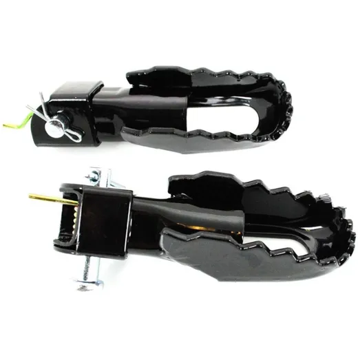 Footrest set black with retaining bolt spring locking pin for Yamaha, DT 50, 80, MX MG00022123