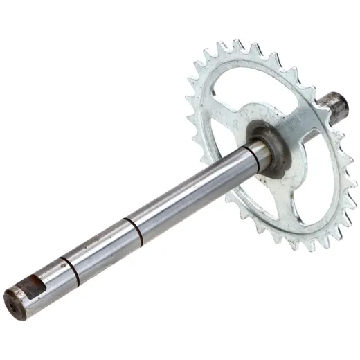 Pedal crank axle 28 teeth 16mm 210mm for Mobylette, MBK 51 M_1
