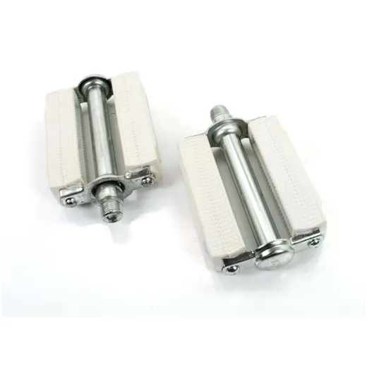 Pedals white metal classic pair for Zündapp, Kreidler, Hercules, Puch, KTM, DKW, Miele, NSU, Gritzner, Göricke MG00022187
