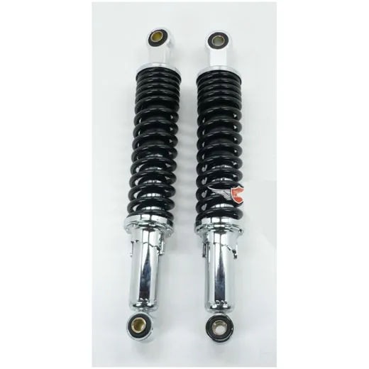 Shock absorber chrome black 310mm 5-way adjustable 10mm/12mm bushes for Zündapp GTS, C 50 Sport, KS, Hercules, Kreidler, Puch mo