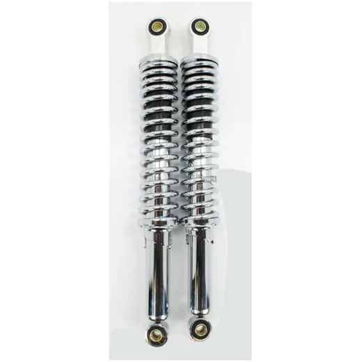 Shock absorber chrome 395mm hydraulic 5-way adjustable 10mm/12mm bushes for Zündapp, Hercules, Kreidler, Puch, moped, moped, mok