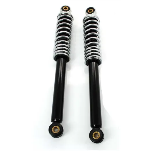 Federbein Satz 330mm 8mm Schwarz Chrom für Zündapp ZD, ZR, ZA, A, X, ZS, Hercules Prima, DKW, KTM, Rixe MG00025279