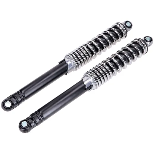Stoßdämpfer Satz IMCA Satz 360mm chrom/schwarz 10mm für Puch Monza MG00025383 Stoßdämpfer Satz IMCA Satz 360mm chrom/schwarz 10mm für Puch Monza MG00025383