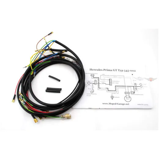 Complete black wiring harness for Hercules Prima GT, GX MG00042164