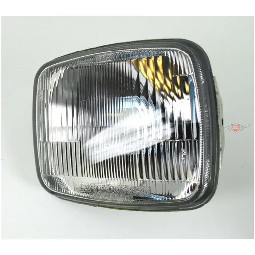 Headlight insert 140mm mounting distance 129x112mm outer dimension glass for Puch Lido, Yamaha scooter MG00051131