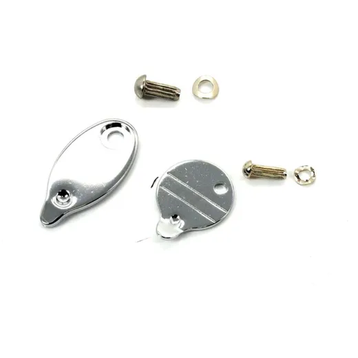 Steering lock cover set oval round metal for Hercules, Zündapp, Kreidler, Puch, Vespa MG00054124