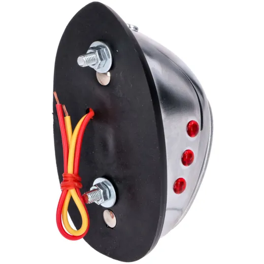 Taillight chrome 104x52mm for DKW, NSU, Miele, Moped, Mokick_1