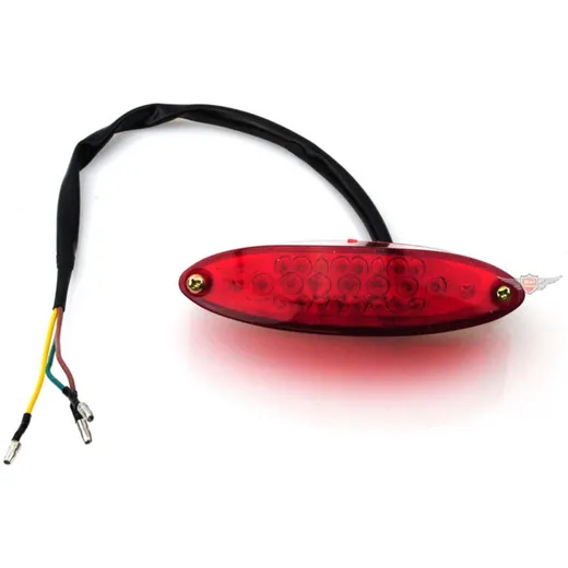 Rear light motorcycle 1 piece Dimensions High 30mm wide 120mm deep 38mm Mounting distance 103mm Cable length 300mm 12 Volt Glass