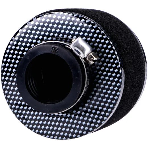 Luftfilter Powerfilter Schaum 28mm 75x80mm Carbon-Look gerad_2