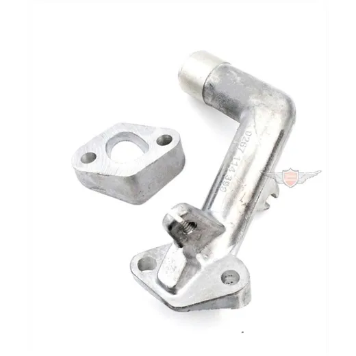 Ansaugstutzen Aluminium 14mm Schräg mit Adapterplatte für Sachs 504, 505, Hercules Prima, M, DKW, KTM Mofa, Moped, Mokick MG0006