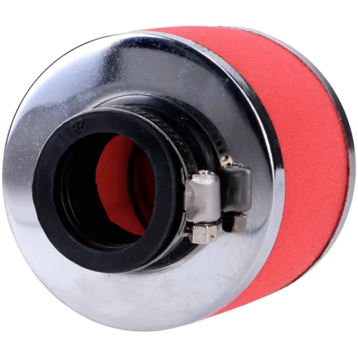 Luftfilter Powerfilter Schaum 28mm 75mm rot chrom für Puch, _2