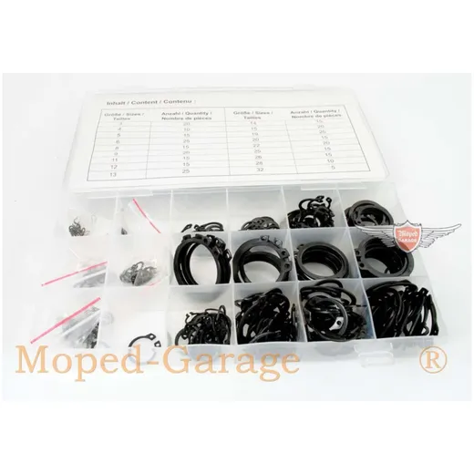 Sicherungsinge / Segering Sortiment Kasten 300 Teile MG00065167 Sicherungsinge / Segering Sortiment Kasten 300 Teile MG00065167