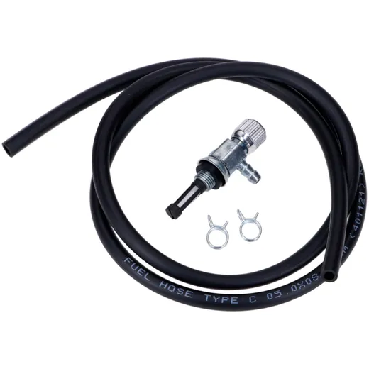 Fuel tap M10x1 connection lateral with fuel hose 5x8mm 1m, 2 clamps MG00071442