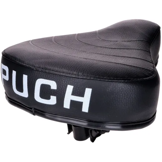 Sattel / Sitz schwarz flach mit Puch-Schriftzug für Puch Mof_2