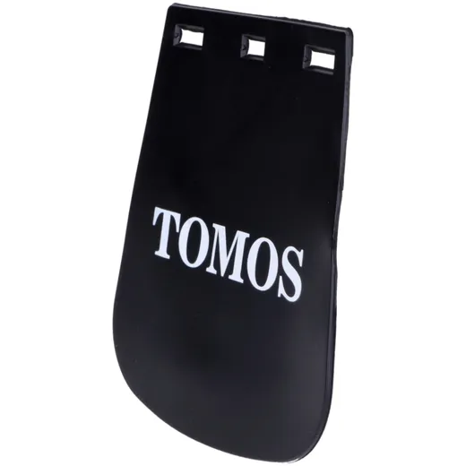Spritzlappen schwarz mit Tomos-Schriftzug 14x17cm für Tomos _2