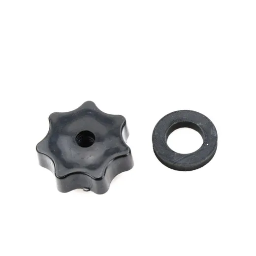 Sterngriffmutter Schwarz mit Gummischeibe für Simson, KR51/1, KR51/2, SR4-2, SR4-3, SR4-4, SR50, SR80 MG00076138