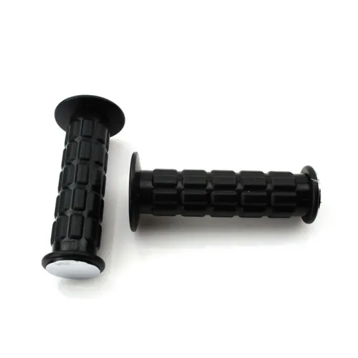 Rubber grip set black chrome caps metal 25/22mm 120mm for Zündapp, Kreidler, Hercules, Puch, Simson S50, S51, S70, SR50, SR80 MG