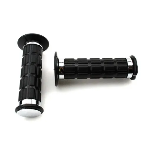 Griffgummi Satz Schwarz Chrom 25/22mm 120mm für Simson S50, S51, S70, SR50, SR80, Zündapp, Kreidler, Hercules, Puch MG00077170