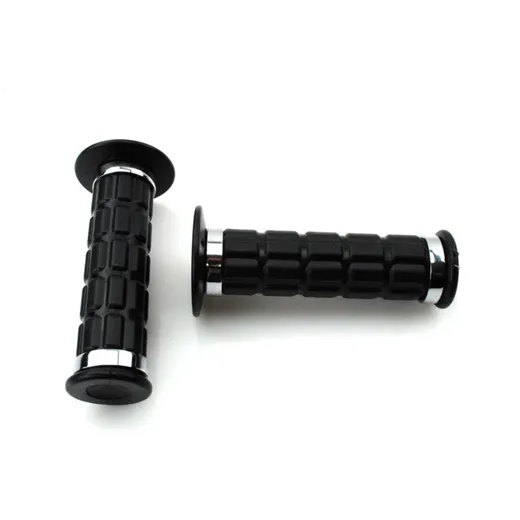 Griffgummi Satz Schwarz Chromringe 25/22mm 120mm für Simson S50, S51, S70, SR50, SR80, Zündapp, Kreidler, Hercules, Puch MG00077 Griffgummi Satz Schwarz Chromringe 25/22mm 120mm für Simson S50, S51, S70, SR50, SR80, Zündapp, Kreidler, Hercules, Puch MG00077