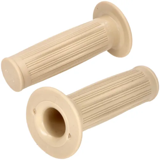Handle set rubber cream white 22mm/24mm 100mm for Zündapp GTS, KS 50, C Sport Combinette, automatic, moped, moped 444, 442, Krei Handle set rubber cream white 22mm/24mm 100mm for Zündapp GTS, KS 50, C Sport Combinette, automatic, moped, moped 444, 442, Krei