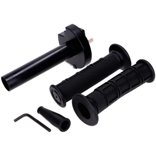 Throttle grip set short stroke with rubber grips aluminum bl_1