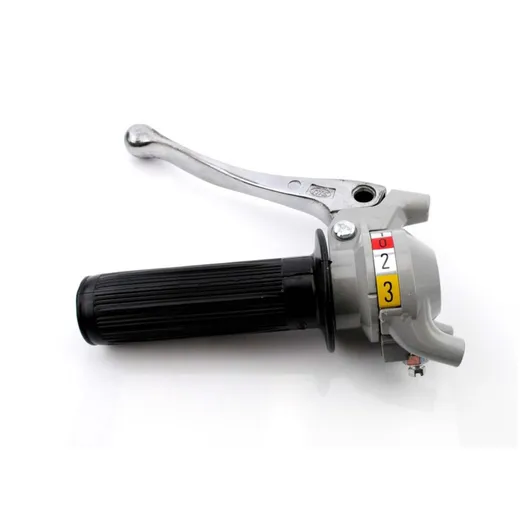 Gear lever fitting Grey with black handle Aluminum clutch lever Polished for Puch, moped, moped MG00077319