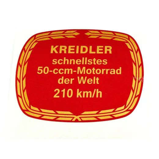 Sticker colors dimensions approx. 80mm width 65mm height red yellow gold for Florett, Flory, MF, MP, Moped, Mokick MG00083193