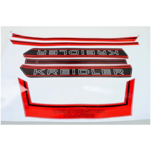 Aufkleber Satz Tank Sitz Heck Weltmeister rot für Kreidler Florett, RS, RMC, K54 MG00083242