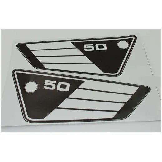 Seitendeckel Aufkleber 100mm 270mm für Yamaha FS 1 Mokick, RD 50 MG00083268